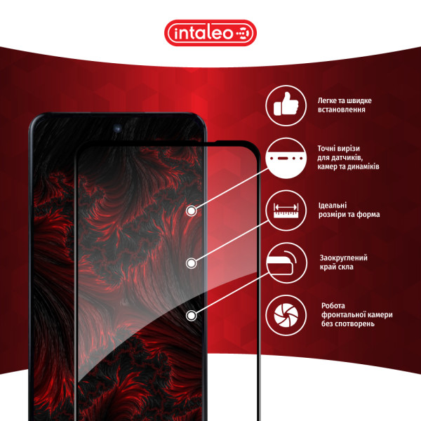 Фото - Защитное стекло для смартфона Intaleo 9H 3D for Motorola G55 Black (1283126613258)