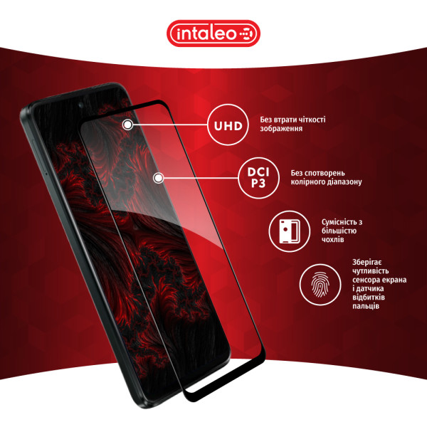 Фото - Защитное стекло для смартфона Intaleo 9H 3D for Motorola G55 Black (1283126613258)
