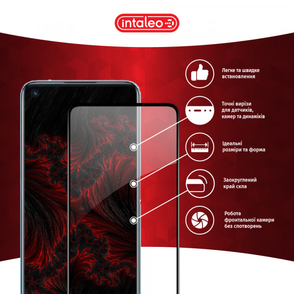 Фото - Защитное стекло для смартфона Intaleo Full Glue for Realme 9i Black (1283126531187)