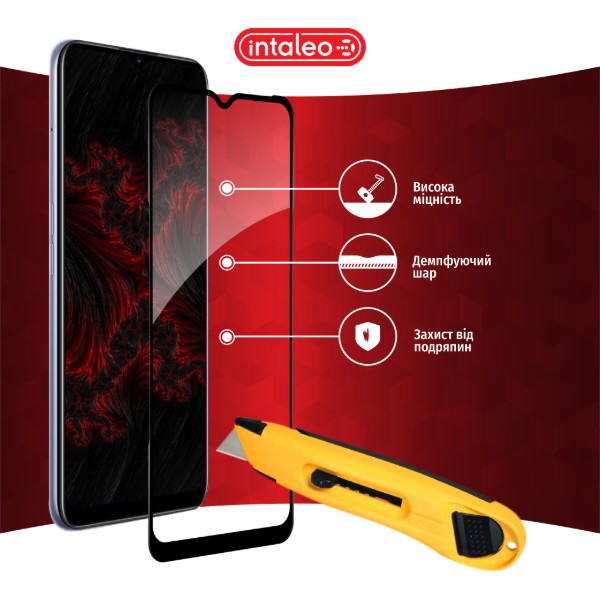 Фото - Захисне скло для смартфону Intaleo Full Glue for RealMe C31 Black (1283126540752)