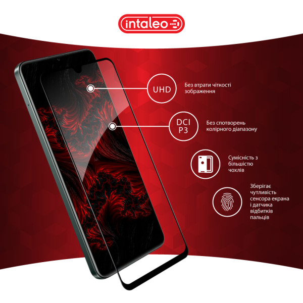 Фото - Защитное стекло для смартфона Intaleo 3D 9H for Realme C61 Black (1283126594052)