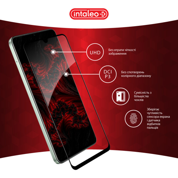 Фото - Защитное стекло для смартфона Intaleo 3D 9H for Realme C63 Black (1283126594977)