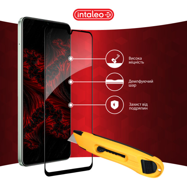 Фото - Защитное стекло для смартфона Intaleo 3D 9H for Realme C63 Black (1283126594977)