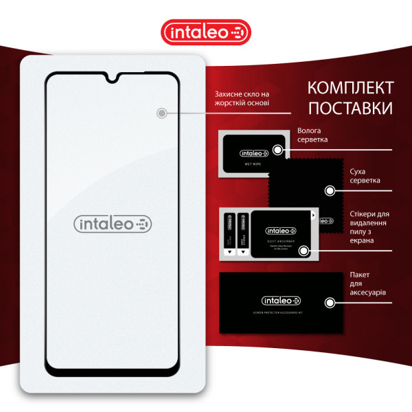 Фото - Защитное стекло для смартфона Intaleo 3D 9H for Realme C63 Black (1283126594977)