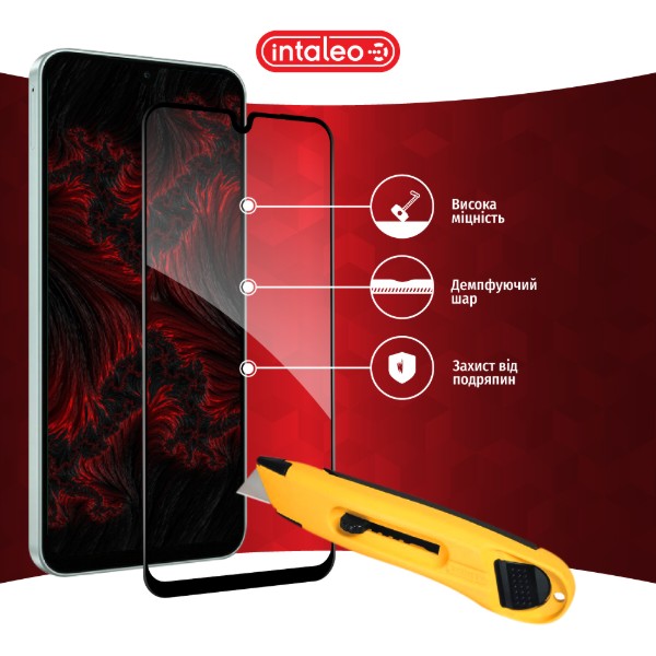 Фото - Защитное стекло для смартфона Intaleo Full Glue for Samsung A26 Black (1283126608063)