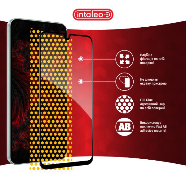 Фото - Защитное стекло для смартфона Intaleo Full Glue for Samsung A26 Black (1283126608063)