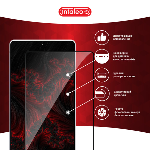Фото - Защитное стекло для смартфона Intaleo 9H 3D for Samsung Galaxy S25 Ultra Black (1283126607912)