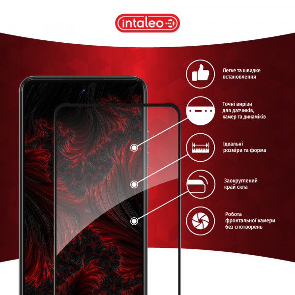 Фото - Захисне скло для смартфону Intaleo Full Glue for Tecno Spark 20 Black (1283126589003)