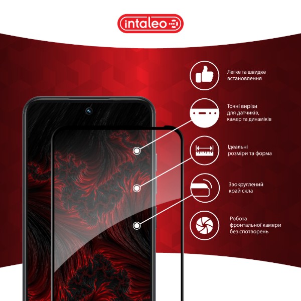 Фото - Защитное стекло для смартфона Intaleo 3D 9H for Tecno Spark Go 1 Black (1283126607783)
