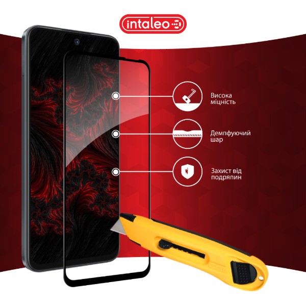 Фото - Защитное стекло для смартфона Intaleo 3D 9H for Tecno Spark Go 1 Black (1283126607783)