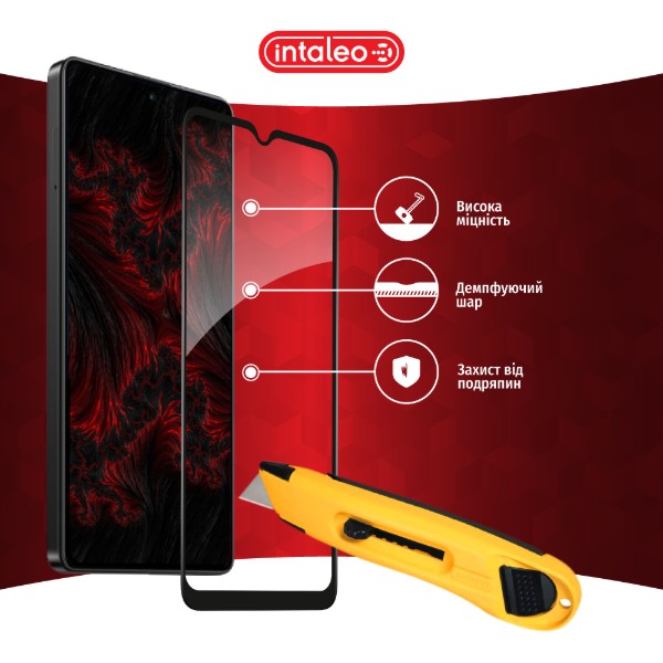 Фото - Защитное стекло для смартфона Intaleo Full Glue for Xiaomi Poco C50 Black (1283126589683)