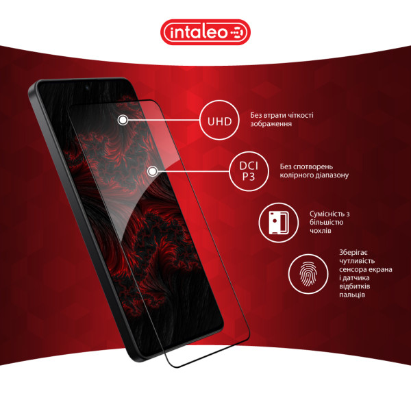 Фото - Защитное стекло для смартфона Intaleo 9H 3D for Xiaomi Poco X7 Pro / Poco X6 Pro Black (1283126607882)