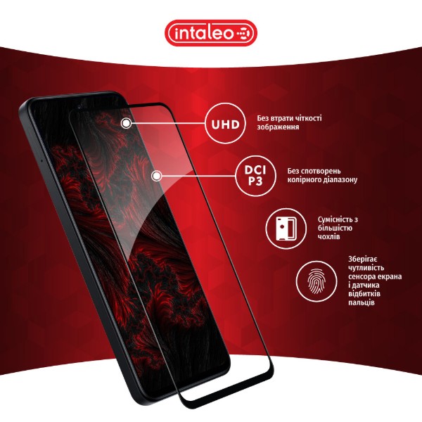 Фото - Захисне скло для смартфону Intaleo Full Glue for Xiaomi Redmi 13 Black (1283126592935)