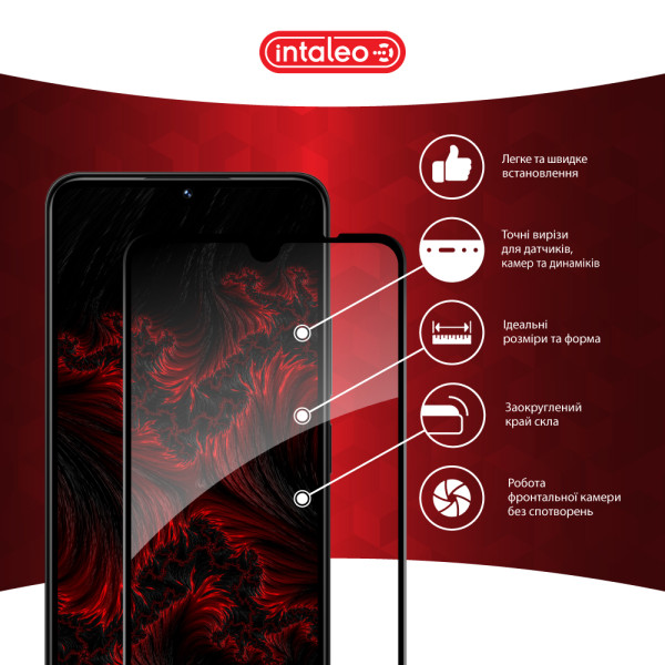 Фото - Захисне скло для смартфону Intaleo 3D 9H for Xiaomi Redmi 14C /  Poco C75 Black (1283126598722)