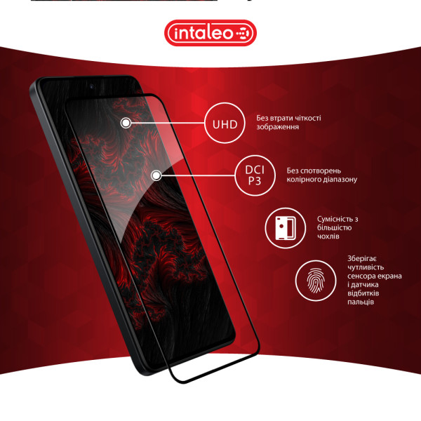 Фото - Защитное стекло для смартфона Intaleo Full Glue for Xiaomi Redmi Note 14 4G Black (1283126599453)