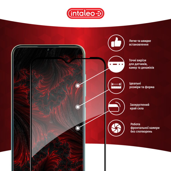 Фото - Защитное стекло для смартфона Intaleo 9H 3D for ZTE Blade V50 Design Black (1283126620706)