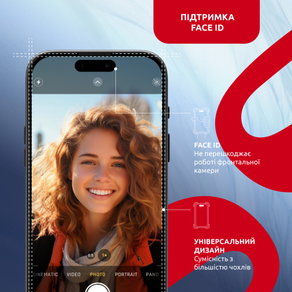 Фото - Защитное стекло для смартфона Intaleo с аппликатором MagicBox для Apple iPhone 17 Air (1283126630286)