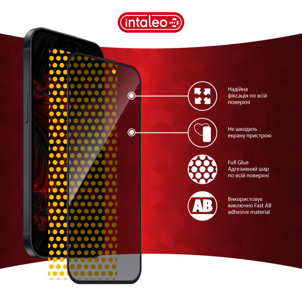 Фото - Защитное стекло для смартфона Intaleo Privacy for Apple iPhone 15 / iPhone 16 Black (1283126591983)