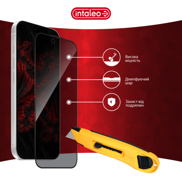 Фото - Захисне скло для смартфону Intaleo Privacy for Apple iPhone 17 Air Black (1283126625190)