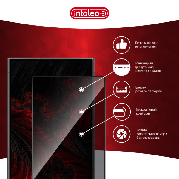Фото - Захисне скло для смартфону Intaleo Privacy for Samsung Galaxy S24 Ultra Black (1283126592034)