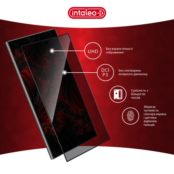 Фото - Захисне скло для смартфону Intaleo Privacy for Samsung Galaxy S24 Ultra Black (1283126592034)