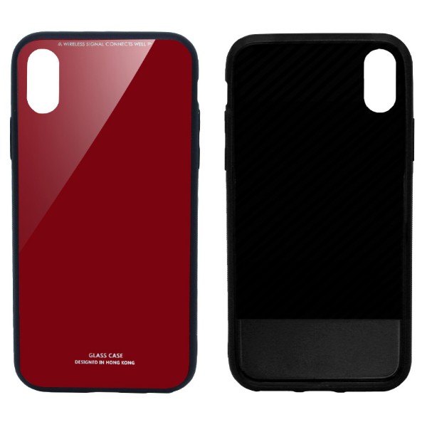Фото - Чохол для смартфону Intaleo Real Glass for Apple iPhone X Red (1283126484360)