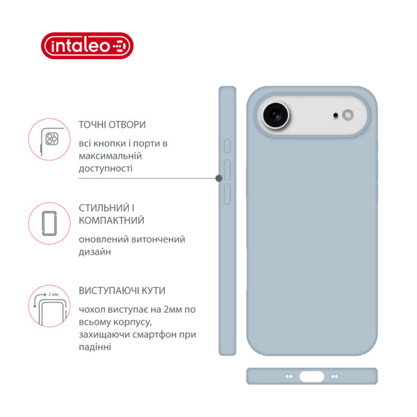 Фото - Чехол для смартфона Intaleo Silicone Case for Apple iPhone 17 Air Blue (1283126630453)