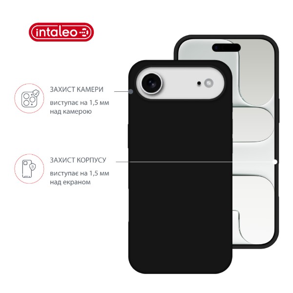 Фото - Чохол для смартфону Intaleo Silicone Case for Apple iPhone 17 Air Black (1283126630460)