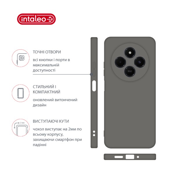 Фото - Чохол для смартфону Intaleo Silicone Case for Xiaomi Redmi 14C 4G Dark Gray (1283126617089)