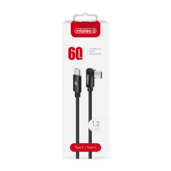 Фото - Кабель Intaleo SilkLink Arc 60W Type-C to Type-C 1,2m Black (1283126623820)