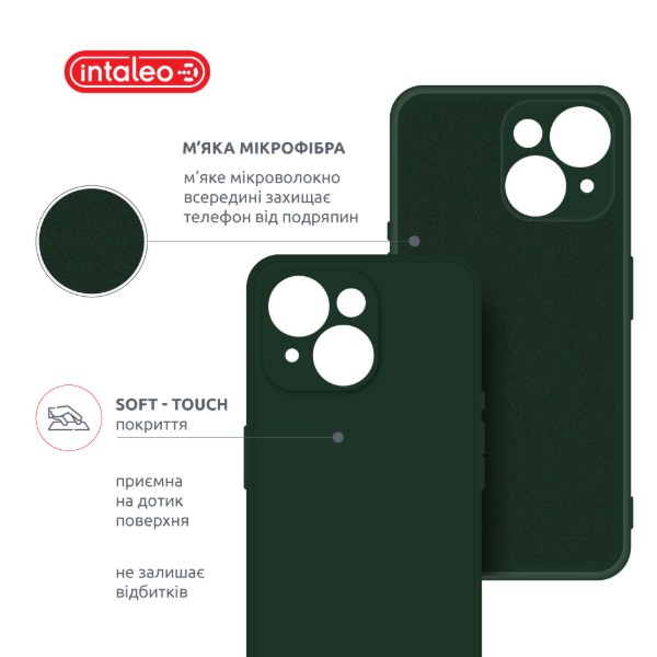 Фото - Чехол для смартфона Intaleo SoftShell for Apple iPhone 15 Dark Green (1283126585234)