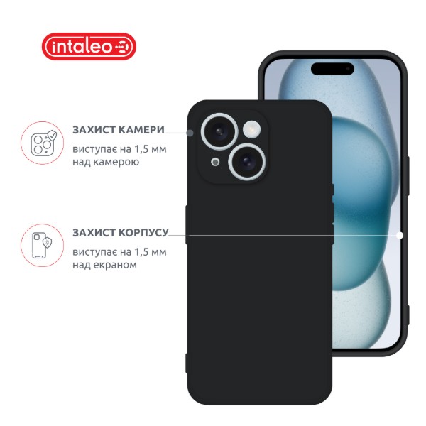 Фото - Чехол для смартфона Intaleo SoftShell for Apple iPhone 15 Black (1283126585258)