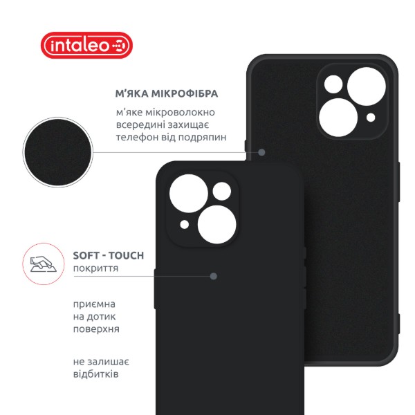 Фото - Чехол для смартфона Intaleo SoftShell for Apple iPhone 15 Black (1283126585258)
