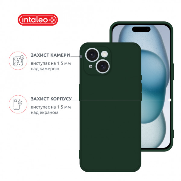 Фото - Чехол для смартфона Intaleo SoftShell for Apple iPhone 15 Plus Dark Green (1283126585289)