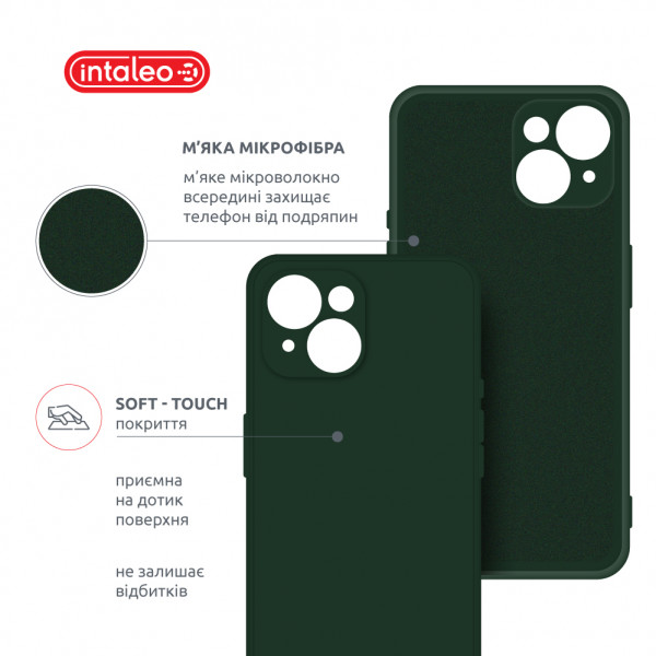 Фото - Чехол для смартфона Intaleo SoftShell for Apple iPhone 15 Plus Dark Green (1283126585289)