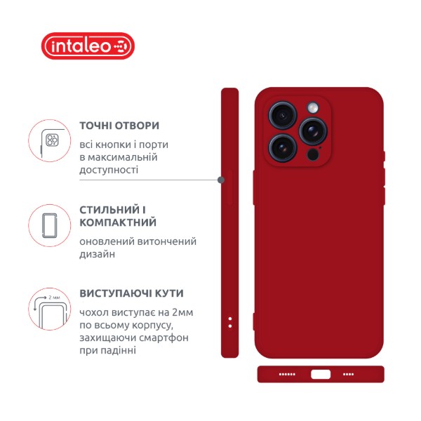 Фото - Чехол для смартфона Intaleo SoftShell for Apple iPhone 15 Pro Max Red (1283126585395)