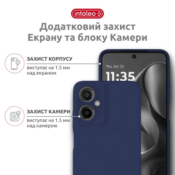 Фото - Чохол для смартфону Intaleo SoftShell for Motorola Moto G55 Blue (1283126632389)