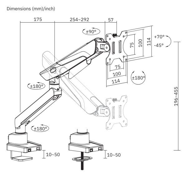 Фото - Крепление настольное iTECH LDT84-C012-KP01