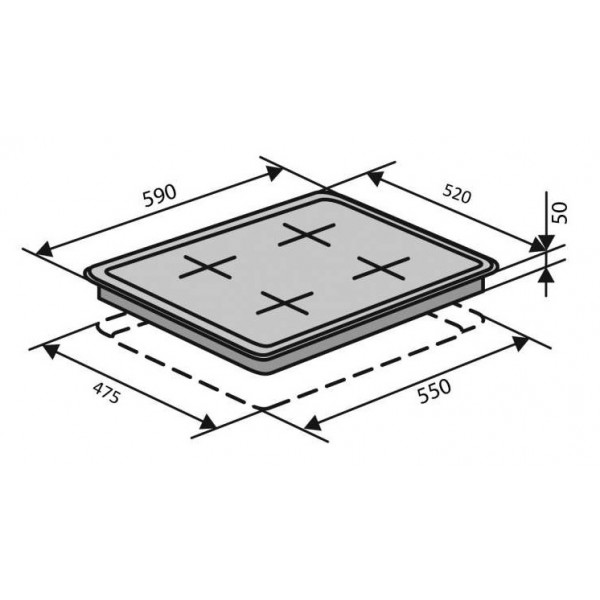 Фото - Уцінка - Варильна поверхня газова Ventolux HG640-DA3 CS (IVORY)