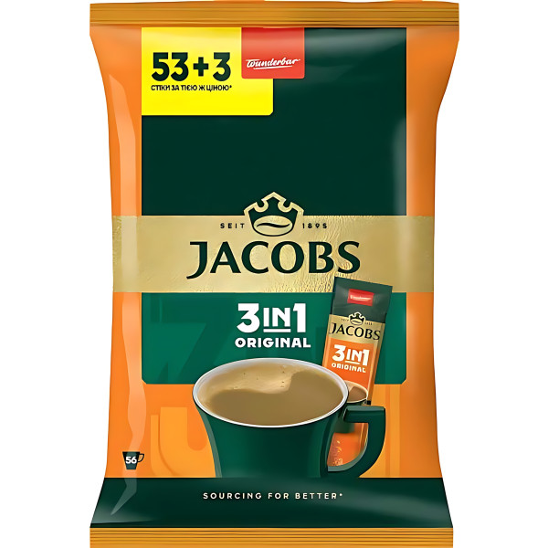 Фото - Кавовий напій Jacobs 3 in 1 Original 56 x 12 г