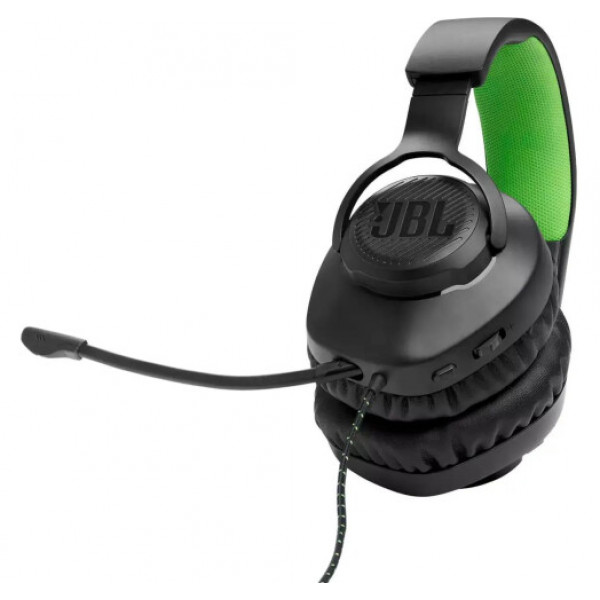 Фото - Гарнітура дротова ігрова JBL Quantum 100X Console Black (JBLQ100XBLKGRN)