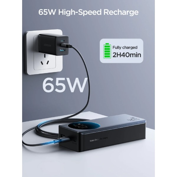 Фото - Батарея мобільна Joyroom 30000mAh 65W USB-A QC3.0 Black (JR-PBF05)