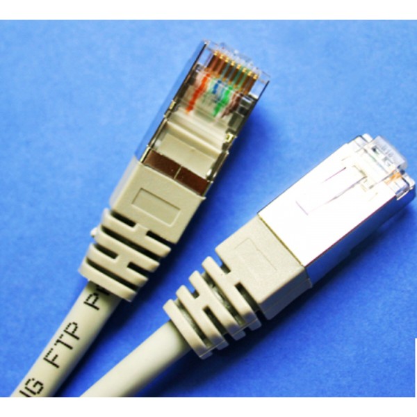 Фото - Кабель патч-корд Kingda RJ45 FTP 5e1.0m 24AWG CU Gray (KD-PAFT4100GY)