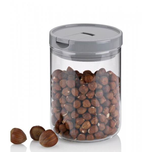 Фото - Ємність для сипучих Kela Arik Grey 0.6 л 10.5х11 см (12107)