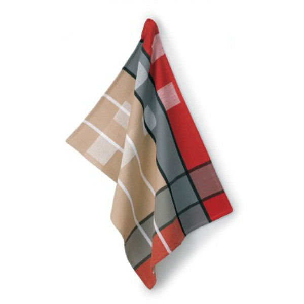 Фото - Рушник кухонний Kela Tabea Karo Red-Gray 70х50 см (11732)