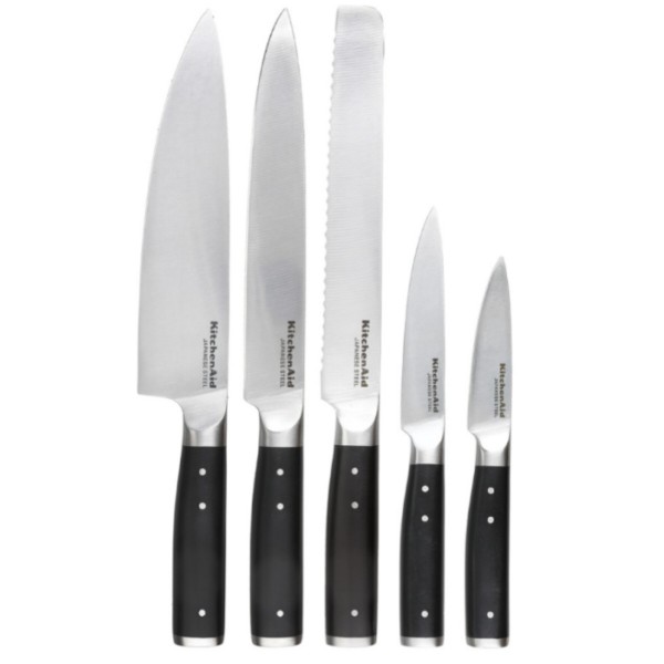 Фото - Набір ножів KitchenAid з підставкою Classic, 6 пр.  і точило (KO6PSTSNOBG)