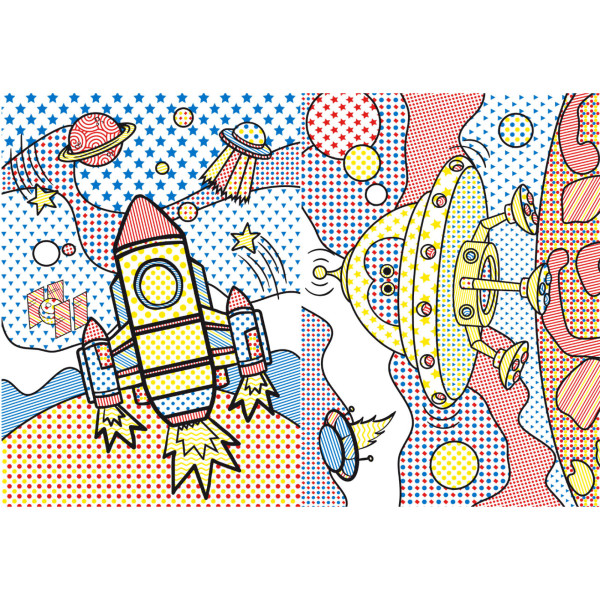 Фото - Розмальовки Crystal Book великі водяні. У космосі (9789669876799)