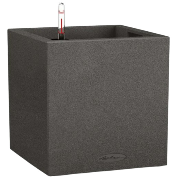 Фото - Вазон Lechuza Canto Stone Low 30 графітово-чорний 13702 Фото - Вазон Lechuza Canto Stone Low 30 графітово-чорний 13702