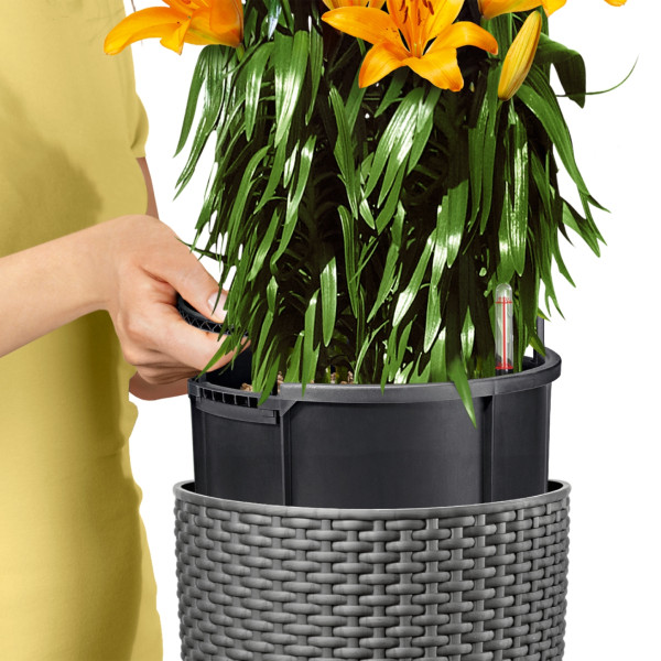 Фото - Вазон Lechuza CILINDRO Cottage 23 мокко 15165