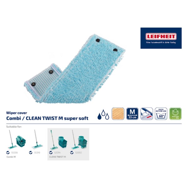 Фото - Сменная насадка на швабру Leifheit Clean Twist M super soft (55321)